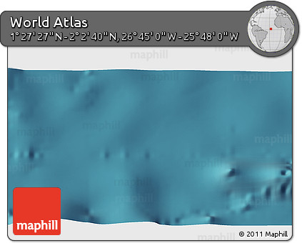 Satellite 3D Map of the Area around 1° 45' 3" N, 26° 16' 29" W