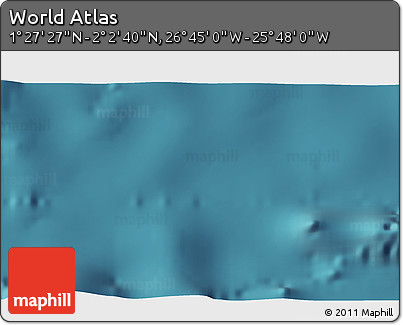 Satellite 3D Map of the Area around 1° 45' 3" N, 26° 16' 29" W