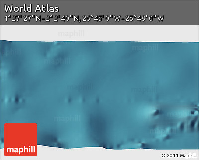 Satellite 3D Map of the Area around 1° 45' 3" N, 26° 16' 29" W