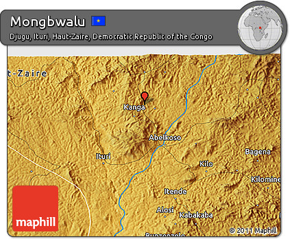 Physical 3D Map of Mongbwalu