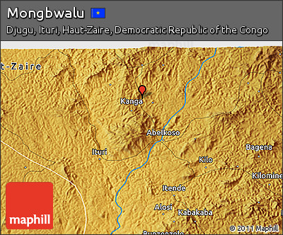 Physical 3D Map of Mongbwalu