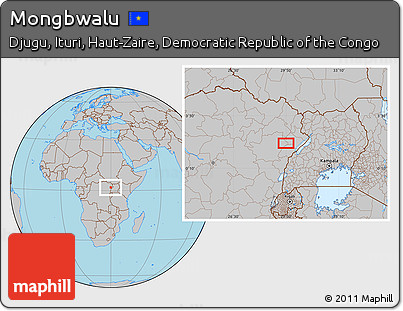 Gray Location Map of Mongbwalu