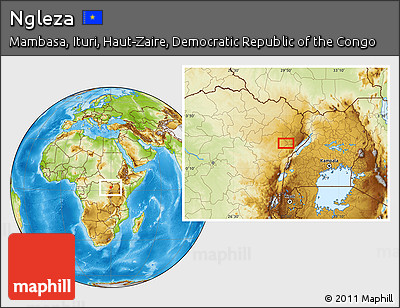 Physical Location Map of Ngleza