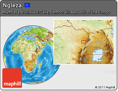 Physical Location Map of Ngleza