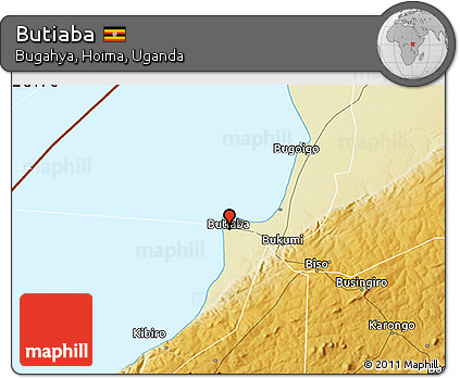 Physical 3D Map of Butiaba