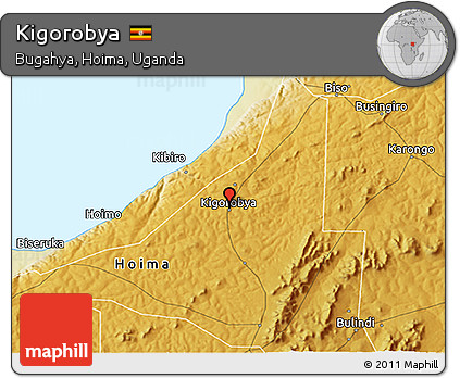 Physical 3D Map of Kigorobya