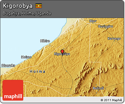Physical 3D Map of Kigorobya