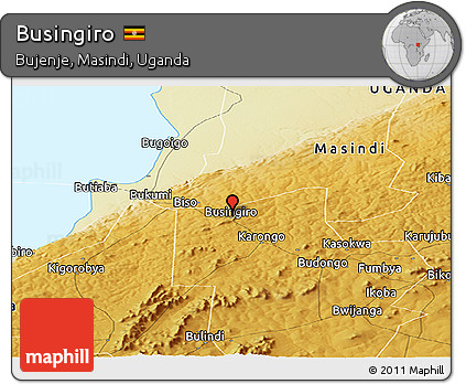 Physical Panoramic Map of Busingiro