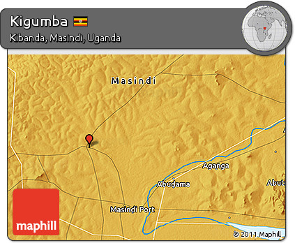 Physical 3D Map of Kigumba