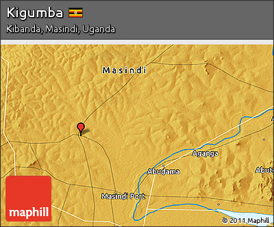 Physical 3D Map of Kigumba