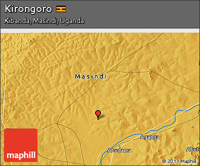 Physical 3D Map of Kirongoro