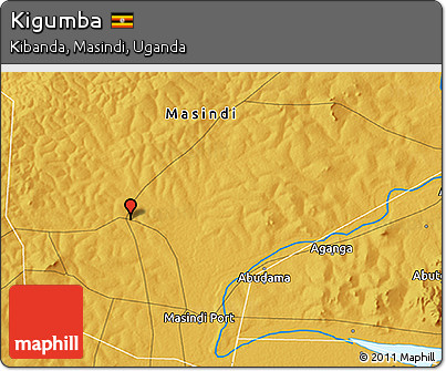 Physical 3D Map of Kigumba