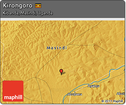 Physical 3D Map of Kirongoro