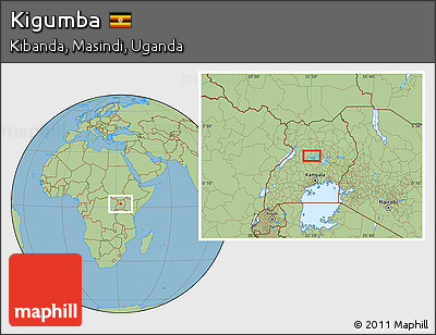Savanna Style Location Map of Kigumba