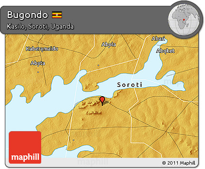 Physical 3D Map of Bugondo