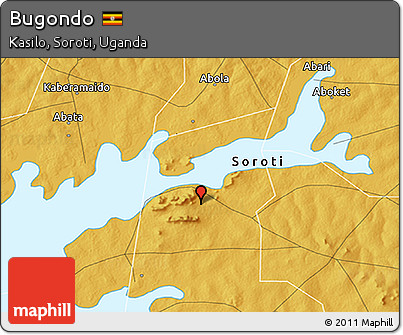 Physical 3D Map of Bugondo