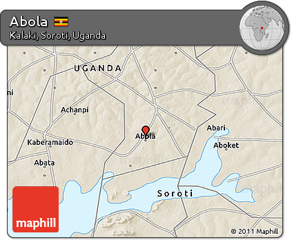 Shaded Relief 3D Map of Abola