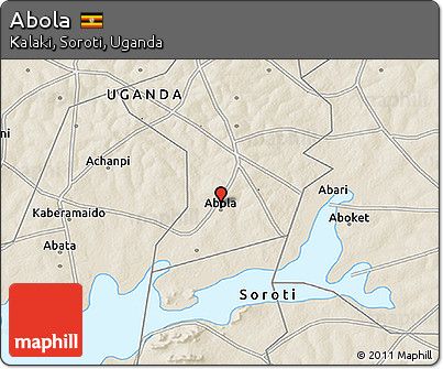 Shaded Relief 3D Map of Abola