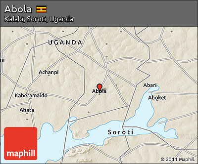 Shaded Relief 3D Map of Abola