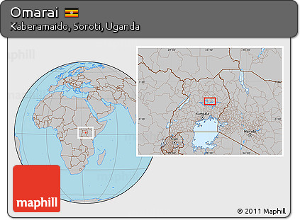 Gray Location Map of Omarai
