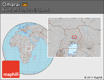 Gray Location Map of Omarai