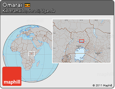 Gray Location Map of Omarai