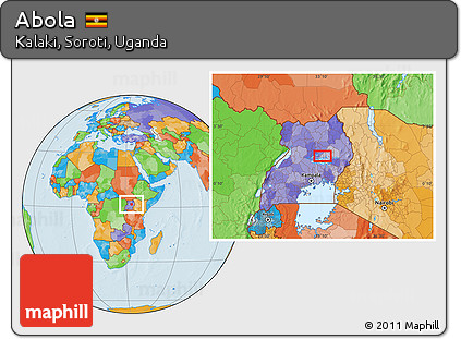Political Location Map of Abola