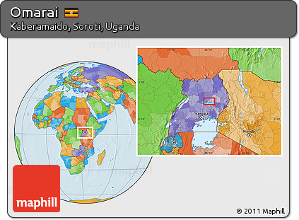 Political Location Map of Omarai