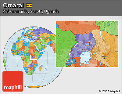 Political Location Map of Omarai