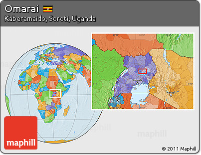 Political Location Map of Omarai