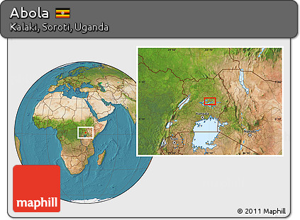 Satellite Location Map of Abola