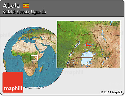 Satellite Location Map of Abola