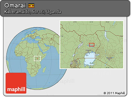Savanna Style Location Map of Omarai