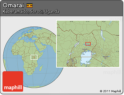 Savanna Style Location Map of Omarai