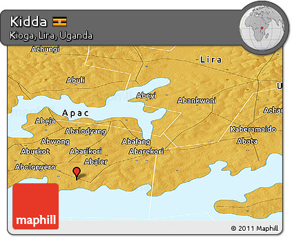 Physical Panoramic Map of Kidda