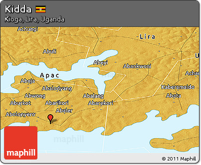 Physical Panoramic Map of Kidda