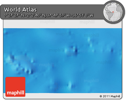 Physical 3D Map of the Area around 1° 45' 3" N, 37° 19' 30" W