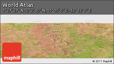 Satellite Panoramic Map of the Area around 1° 45' 3" N, 41° 43' 30" E