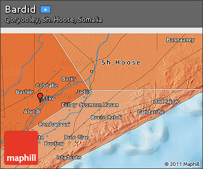 Political 3D Map of Bardid