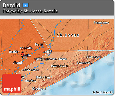 Political 3D Map of Bardid