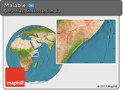 Satellite Location Map of Malable