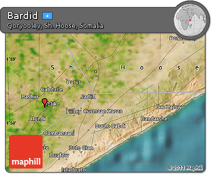 Satellite Map of Bardid
