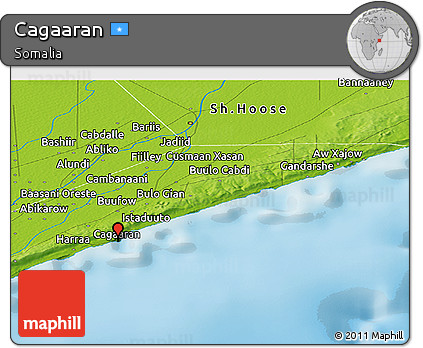 Physical Panoramic Map of Cagaaran