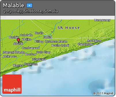 Physical Panoramic Map of Malable