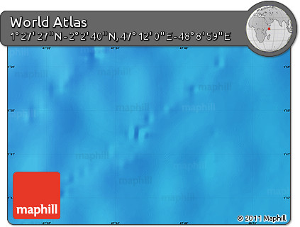 Physical Map of the Area around 1° 45' 3" N, 47° 40' 29" E