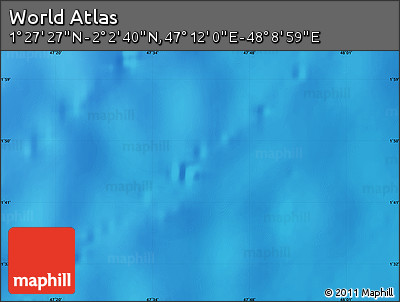 Physical Map of the Area around 1° 45' 3" N, 47° 40' 29" E