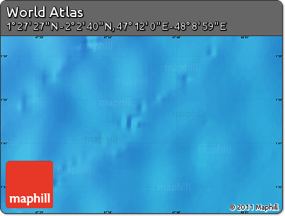 Physical Map of the Area around 1° 45' 3" N, 47° 40' 29" E