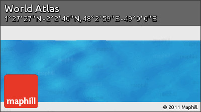 Physical Panoramic Map of the Area around 1° 45' 3" N, 48° 31' 29" E