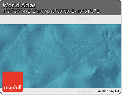 Satellite 3D Map of the Area around 1° 45' 3" N, 49° 22' 30" E
