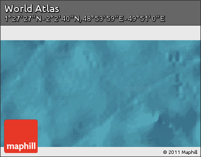 Satellite 3D Map of the Area around 1° 45' 3" N, 49° 22' 30" E
